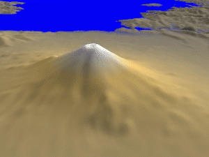 Figure: 3D rendition of Mt Fuji from NASA and World Imagery.