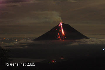 Arenal erupts