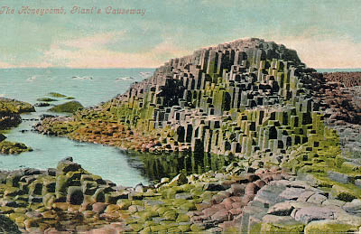 20th century postcard of the Honeycomb at Giants Causeway