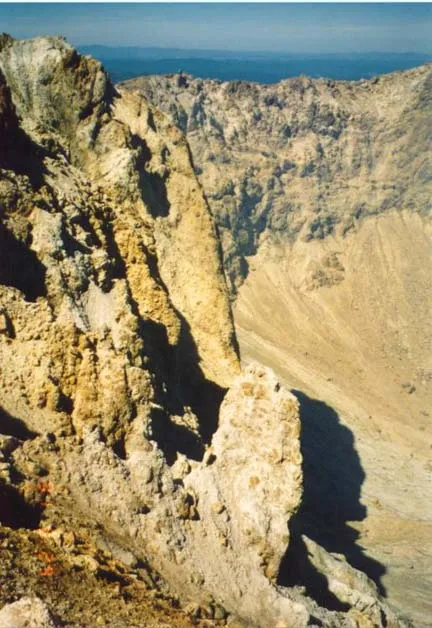 The crater wall