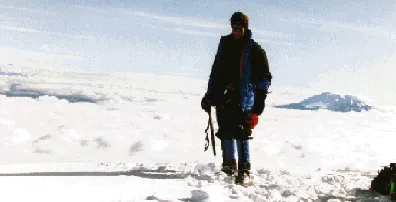A view above the clouds from the summit of Cotopaxi