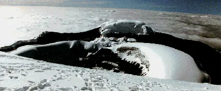 Another view of the crater at the summit of Cotopaxi.