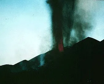 Fogo eruption shooting up