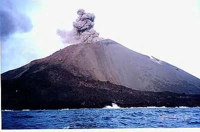 Another view of Anak during an eruption