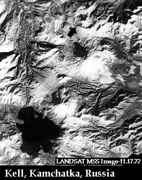 Birds eye view of the Kell volcano