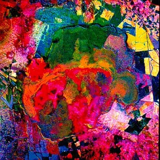 Color coded lava flows of Menengai