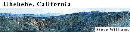 Landscape of a crater against a clear sky