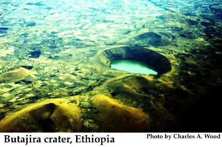 Explotion crater of Butajira