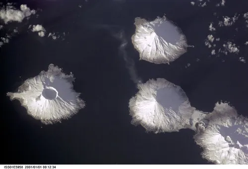 Smoke over Mount Cleveland, Alaska