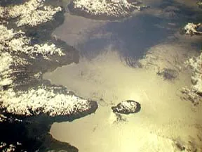 Another view of the underwater craters near the volcano