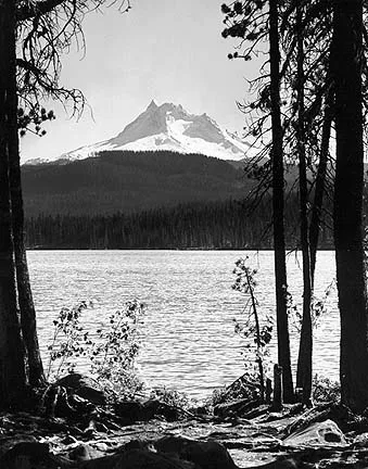 North flank of Mt. Jefferson. Olallie lake in the foreground. 