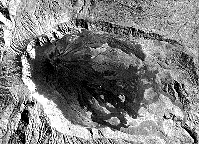 Aerial view of Reventador
