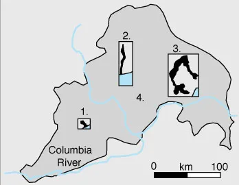 Map of Columbia River Flood Basalts