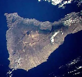 Tenerife island from above