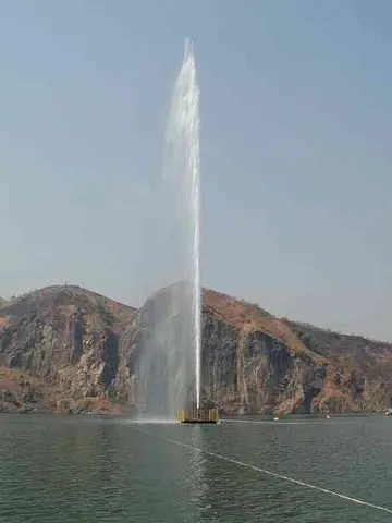 Degassing process at Lake Nyos (Photo by M. Kusakabe)