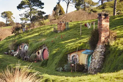 Hobbiton in New Zealand as depicted in the Lord of the Rings films (Image from Sara Orme)