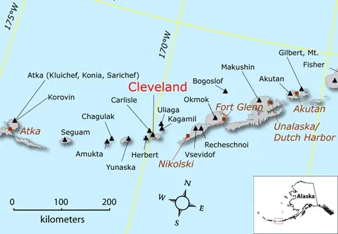 Cleveland Volcano location