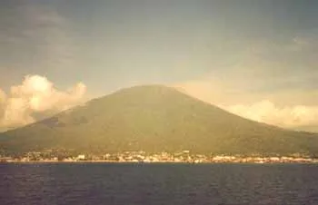 Mt. Gamalama rising above the city of Ternate