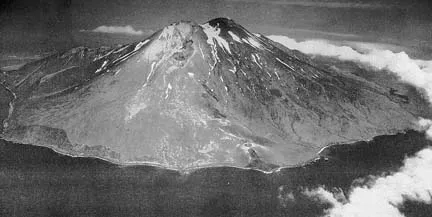 Aerial view of Gareloi volcano from the southeast in 1929