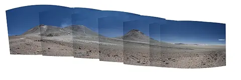 Panorama from the Lascar Southern pyroclastic flow