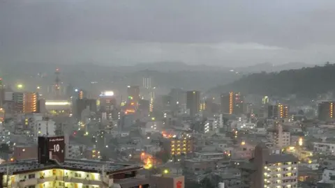 Sakurajima with ash cover