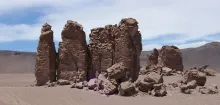 Giant stone columns in the Valley of the Spires